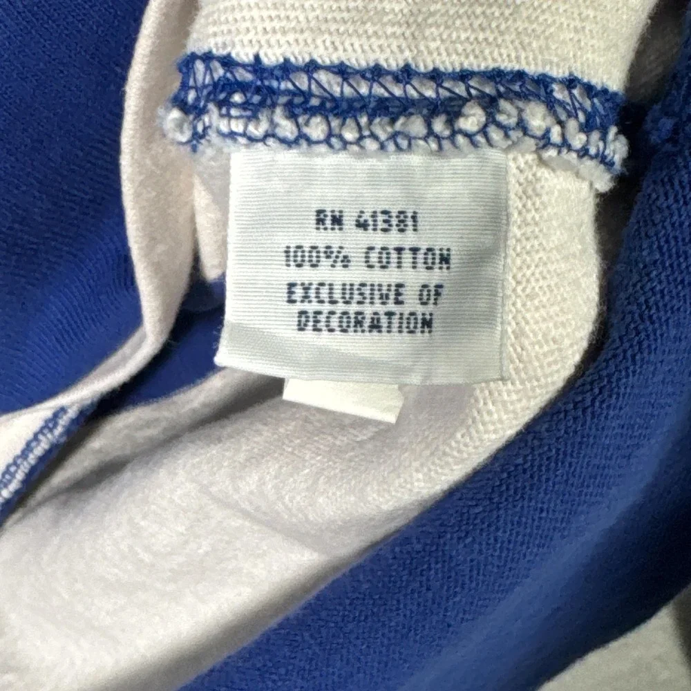 Polo Ralph Lauren Rugby Polo Shirt Mens Medium Blue White Long Sleeve Striped - Picture 6 of 10